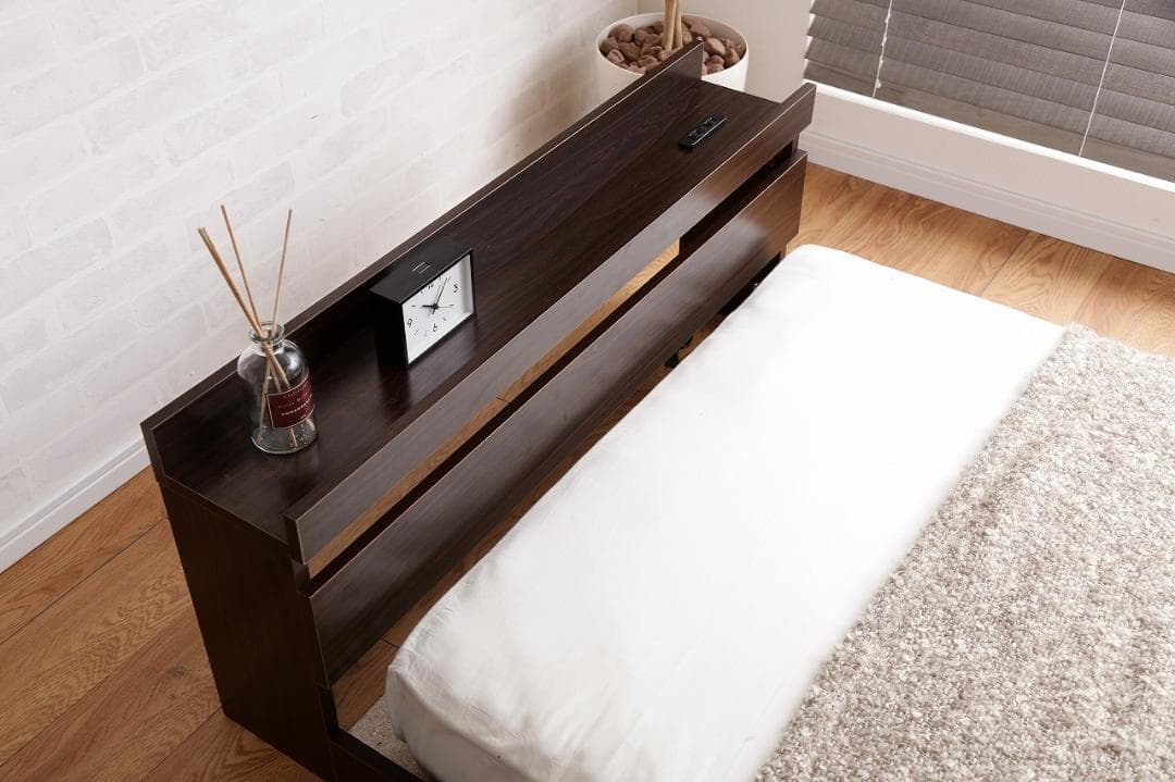 《新品・送料無料》【セミダブル】Coroa フロアベッド（マットレス付き）