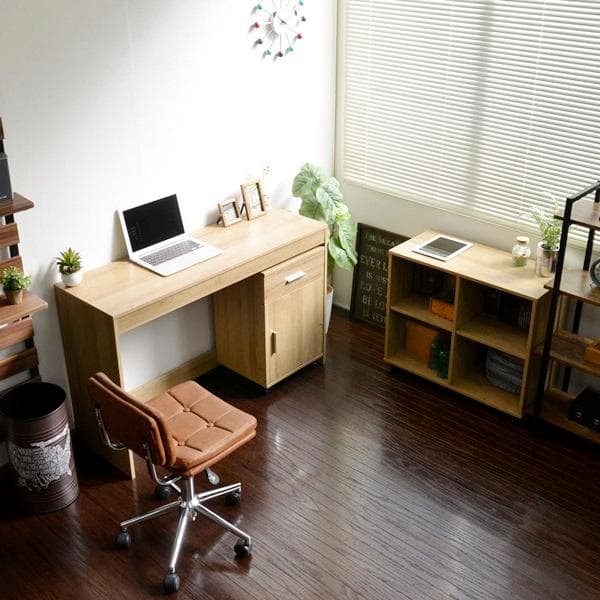 《新品・送料無料》パソコンデスク 3点セット 机 ラック チェスト 120幅