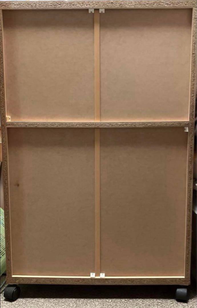 自作キャスタースライド本棚