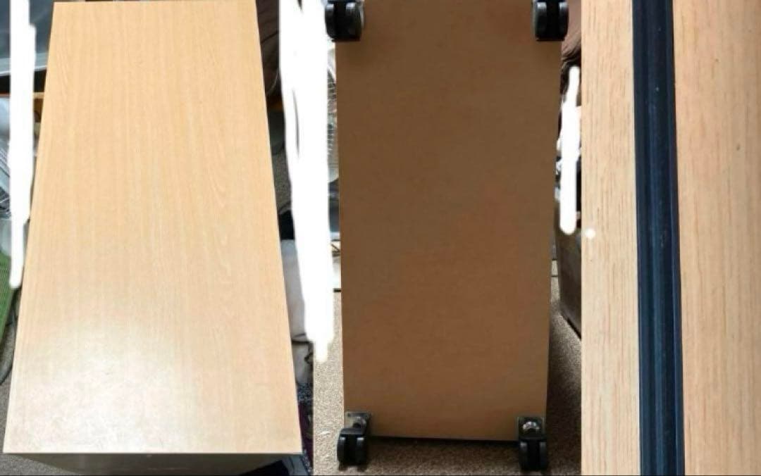 自作キャスタースライド本棚