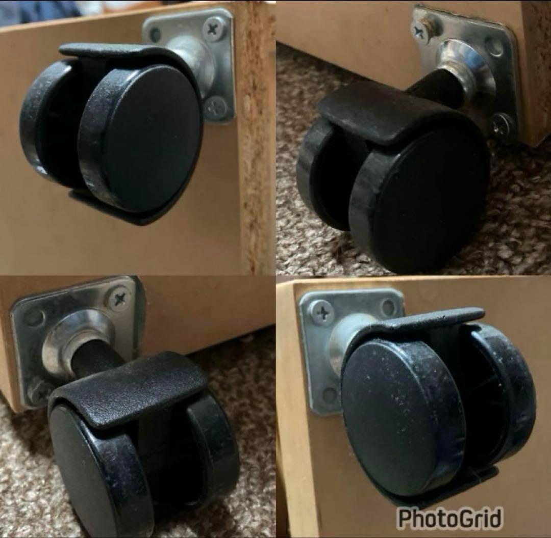 自作キャスタースライド本棚