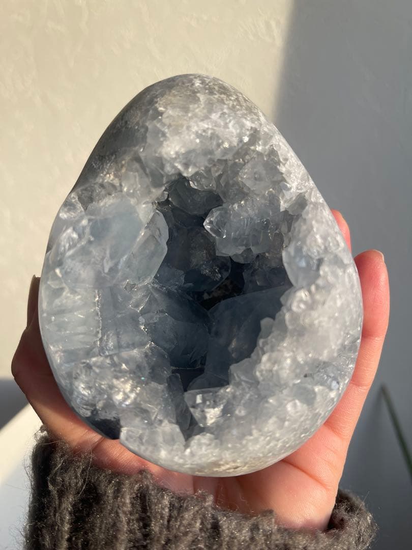 大粒結晶✨たまご型 セレスタイト♡天青石