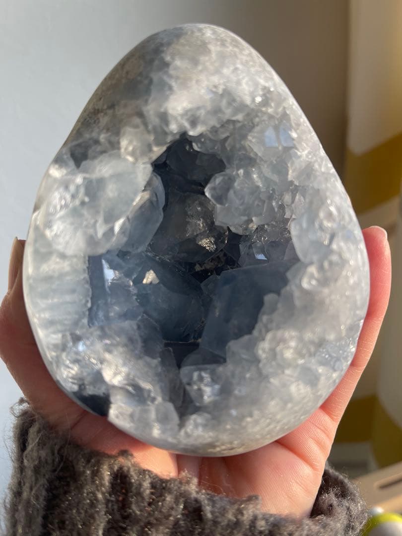 大粒結晶✨たまご型 セレスタイト♡天青石