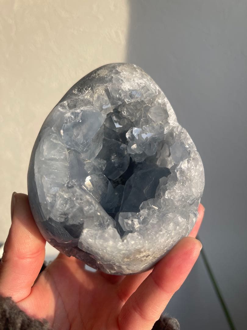 大粒結晶✨たまご型 セレスタイト♡天青石