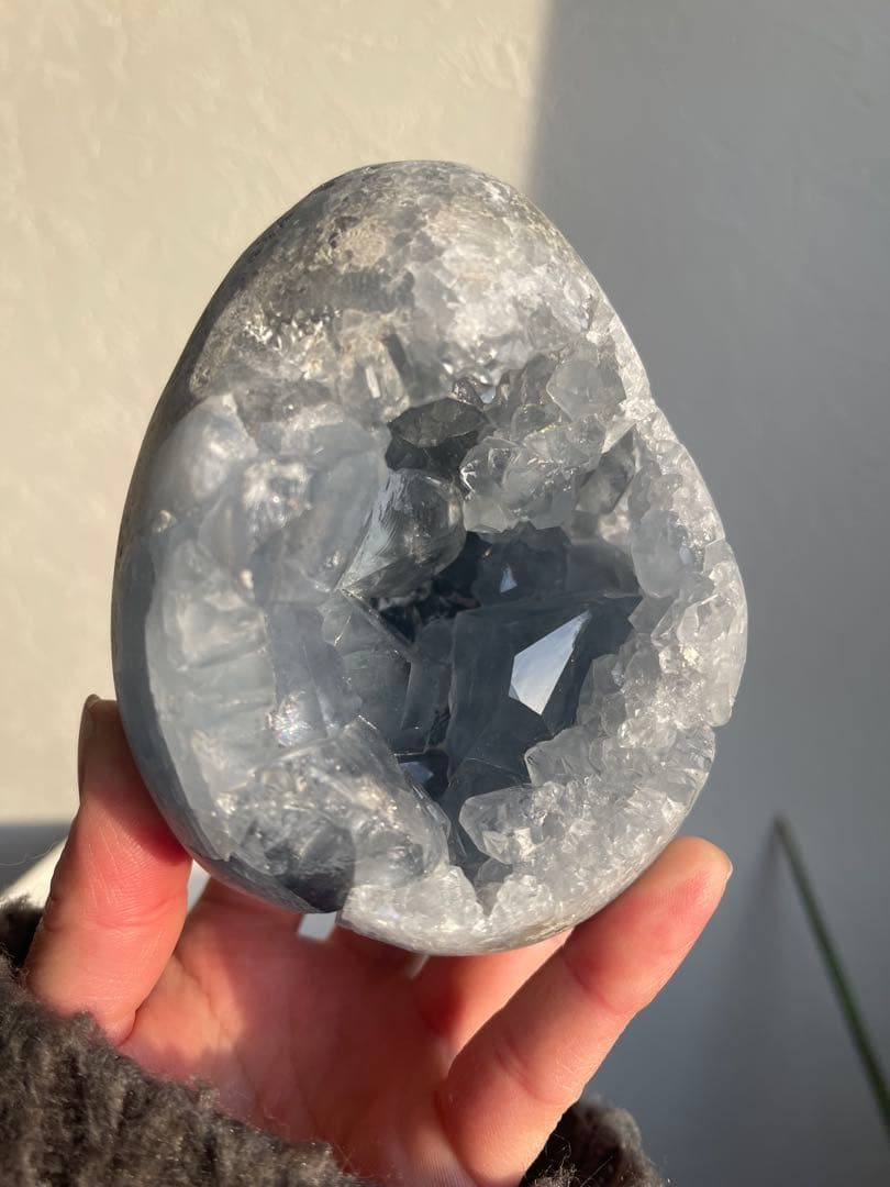大粒結晶✨たまご型 セレスタイト♡天青石