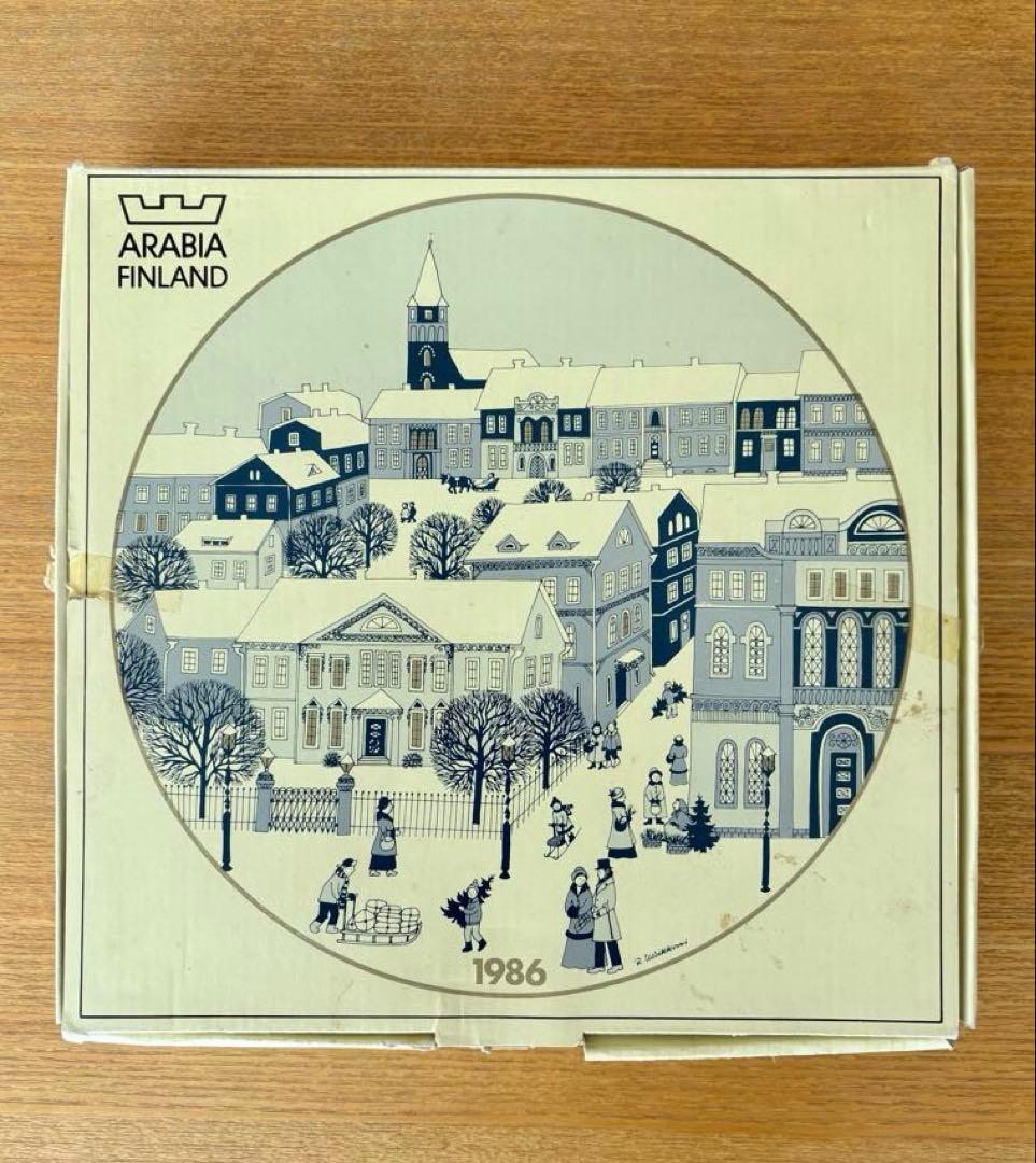 ARABIA ウオシッキネン 1986年クリスマスプレート(イヤープレート)