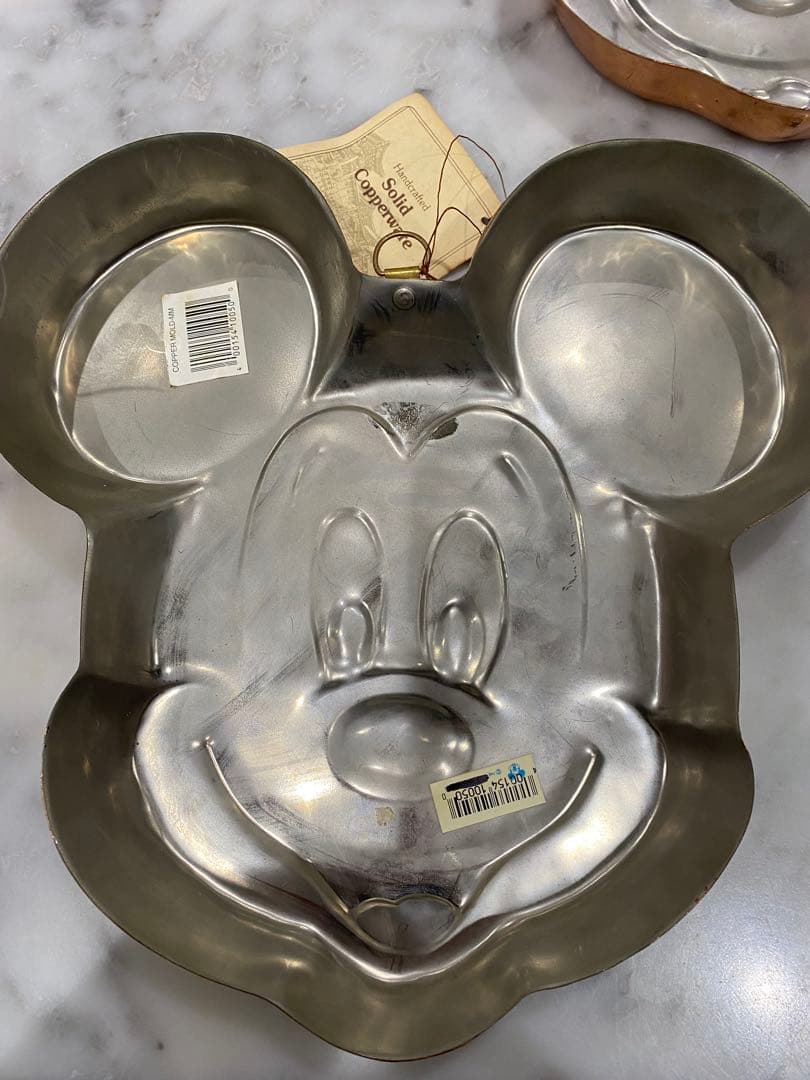 ミニーマウス ミッキーマウス　アンティーク銅製ケーキ型 2個