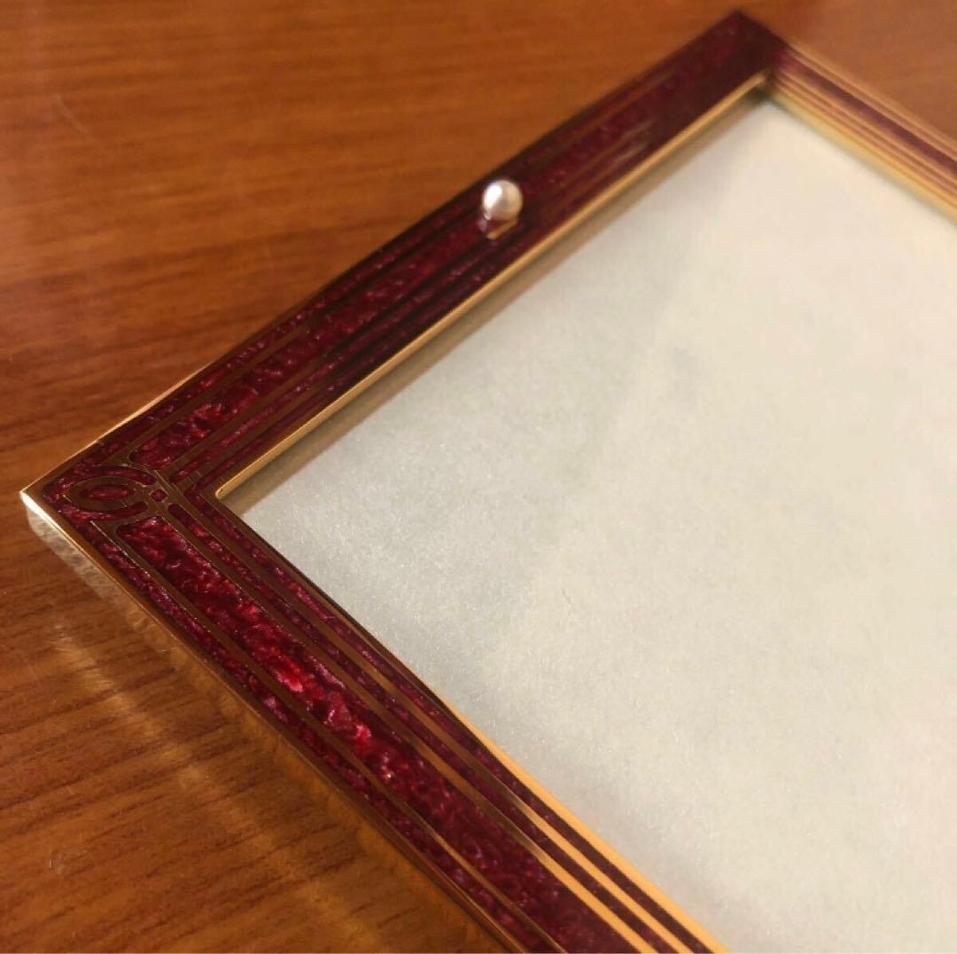 ミキモト フォトフレーム クリスタルラッカー パール 真珠 写真立て