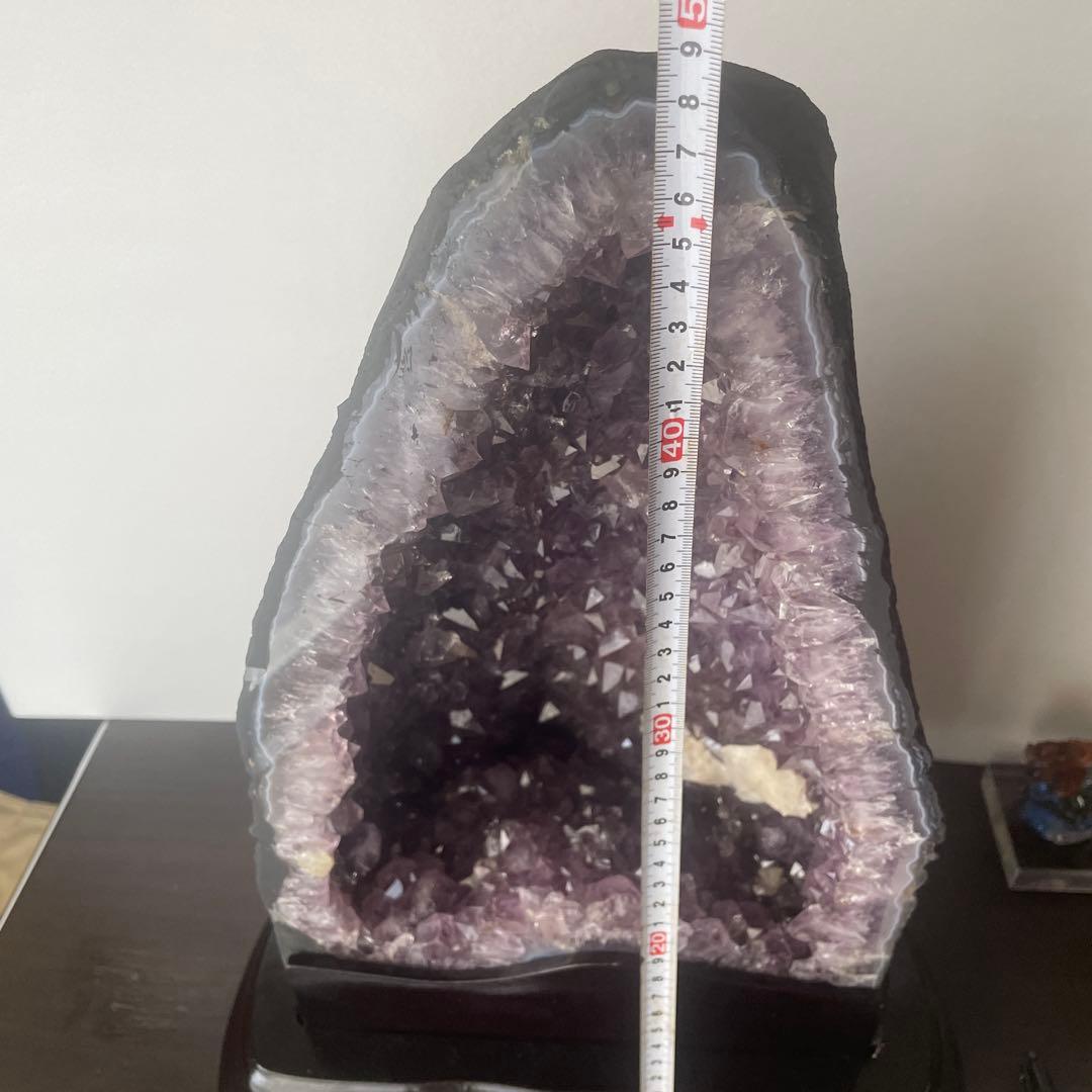 ⭐︎ウルグアイ産アメジストドーム　カコクセナイト　カルサイト共生