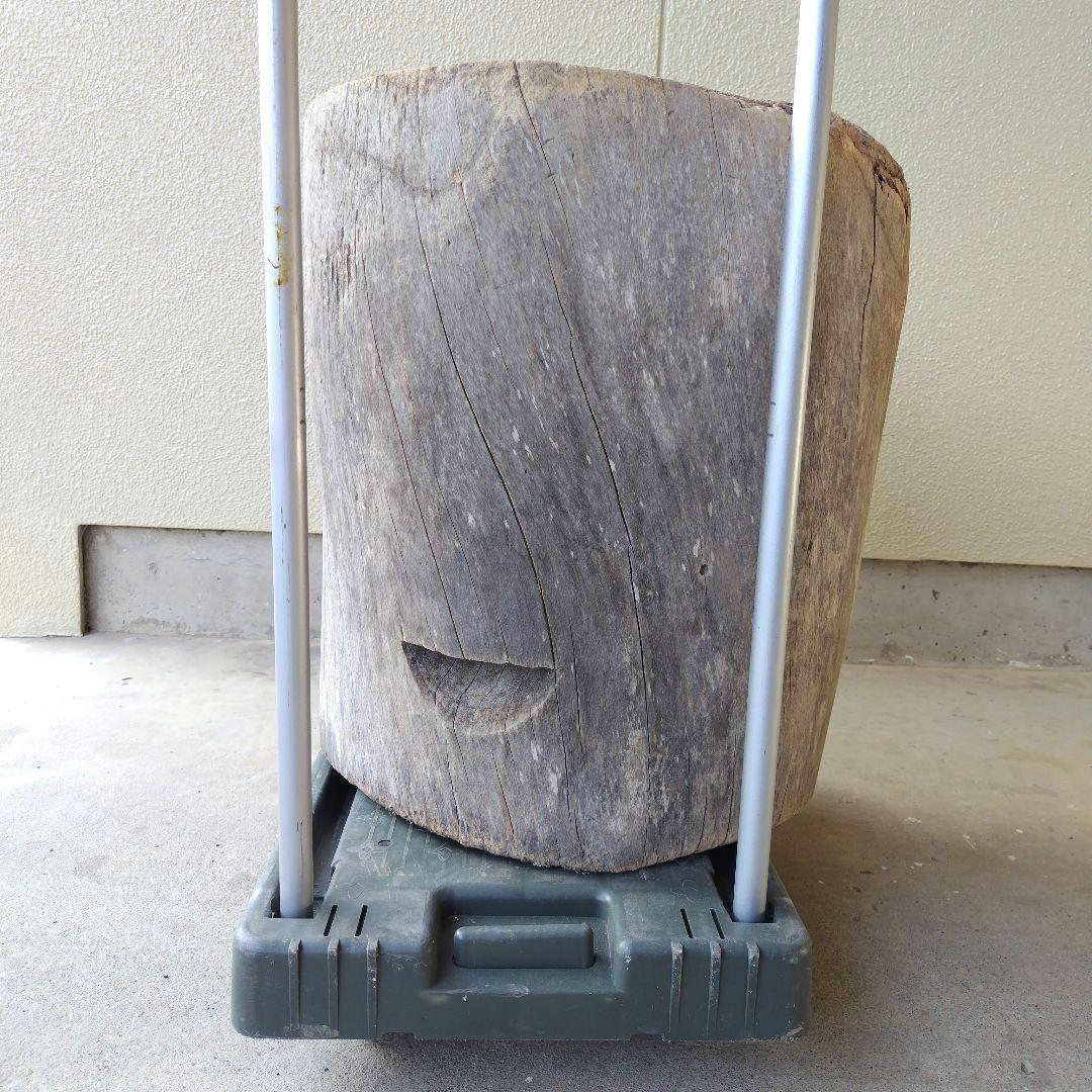 昭和レトロ　けやき臼　木臼　餅つき　アンティーク古道具　ジャンク品