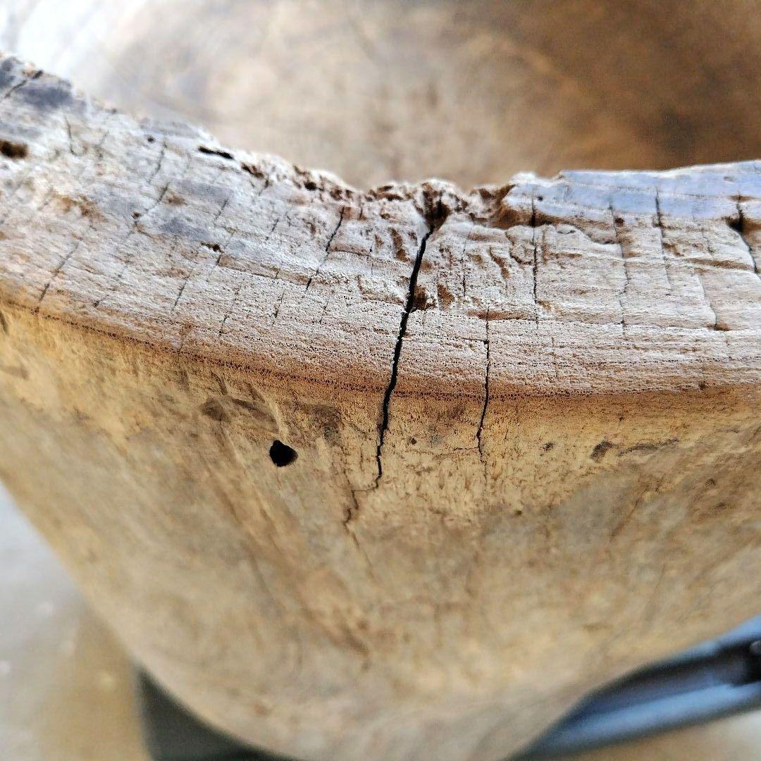 昭和レトロ　けやき臼　木臼　餅つき　アンティーク古道具　ジャンク品