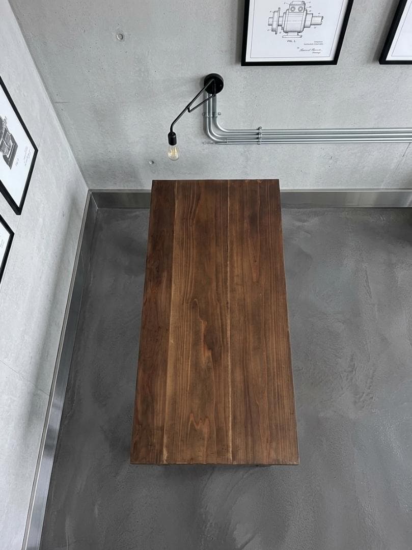 男前 国産杉 無垢材 インダストリアル サイドテーブル テーブル バンドメイド