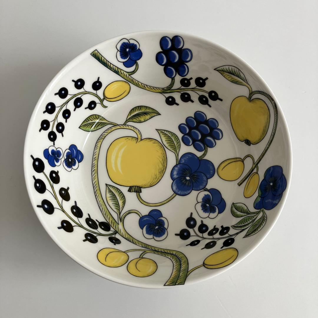 旧王冠ロゴ　アラビア　23cm パラティッシ ボウル　裏もカラー