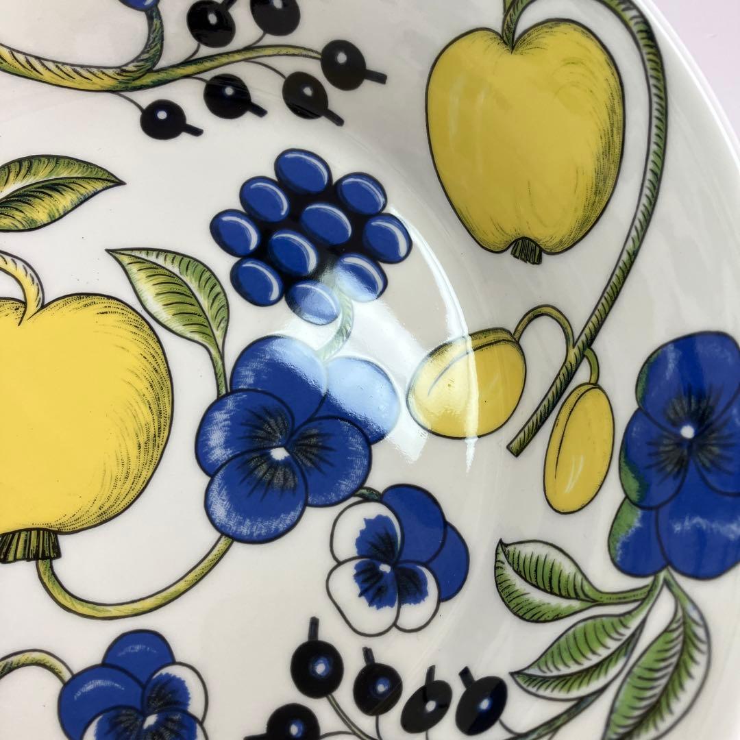 旧王冠ロゴ　アラビア　23cm パラティッシ ボウル　裏もカラー