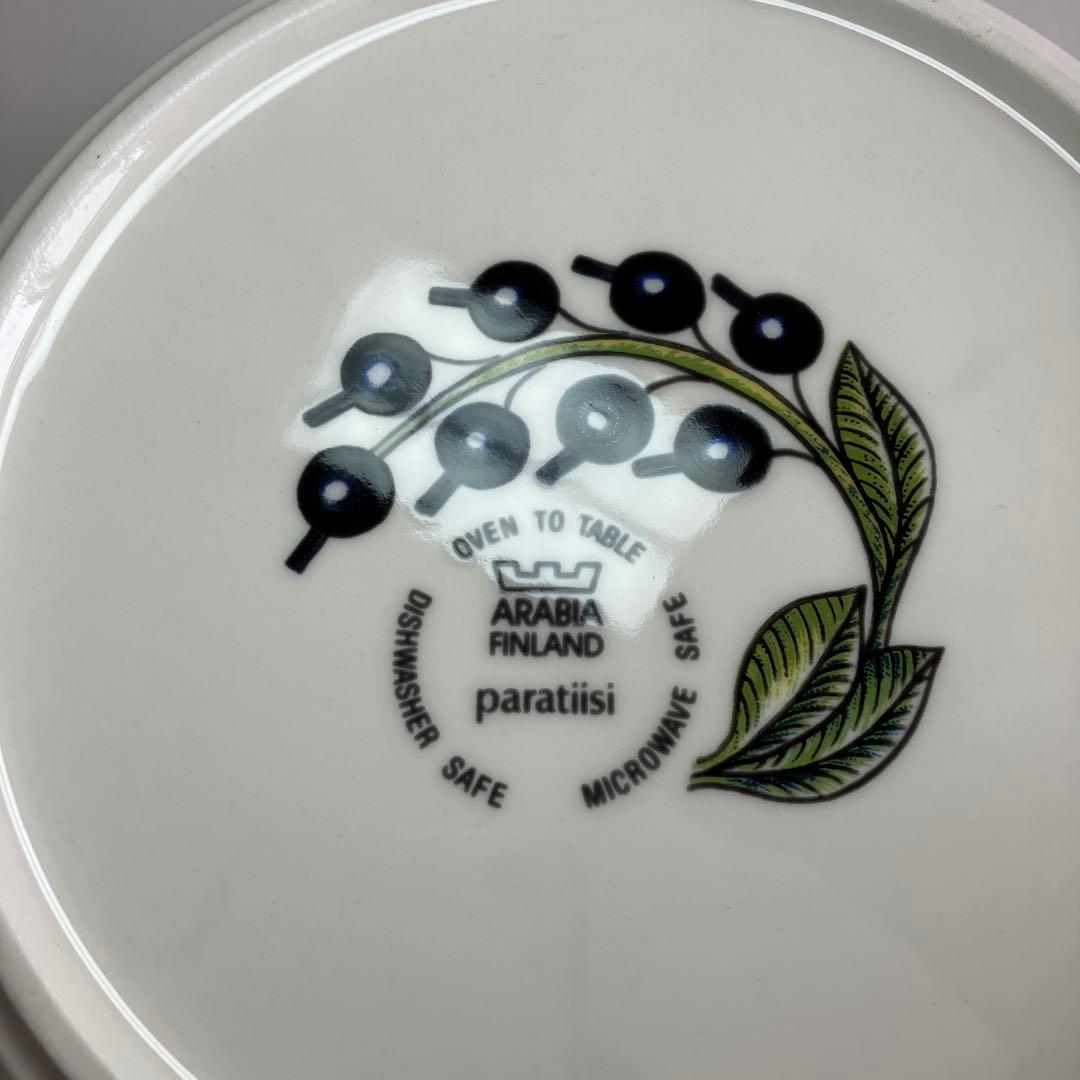 旧王冠ロゴ　アラビア　23cm パラティッシ ボウル　裏もカラー