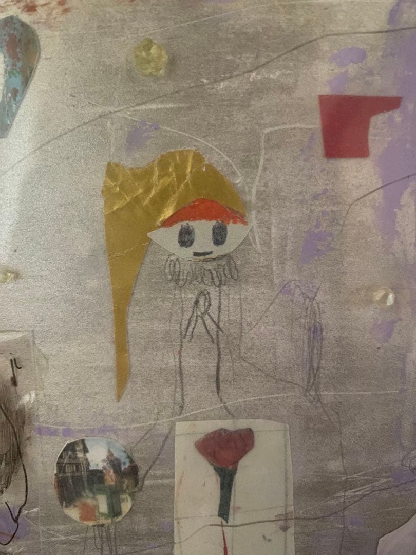 荒井良二　2005年原画　木製フレーム付き