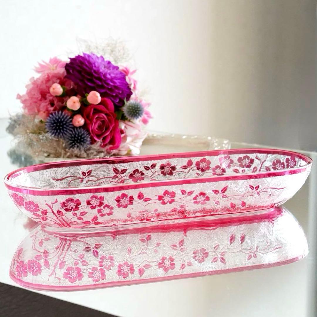 希少★美品★オールドバカラ★エグランティエ★エグランチエ 野ばら 長皿 プレート