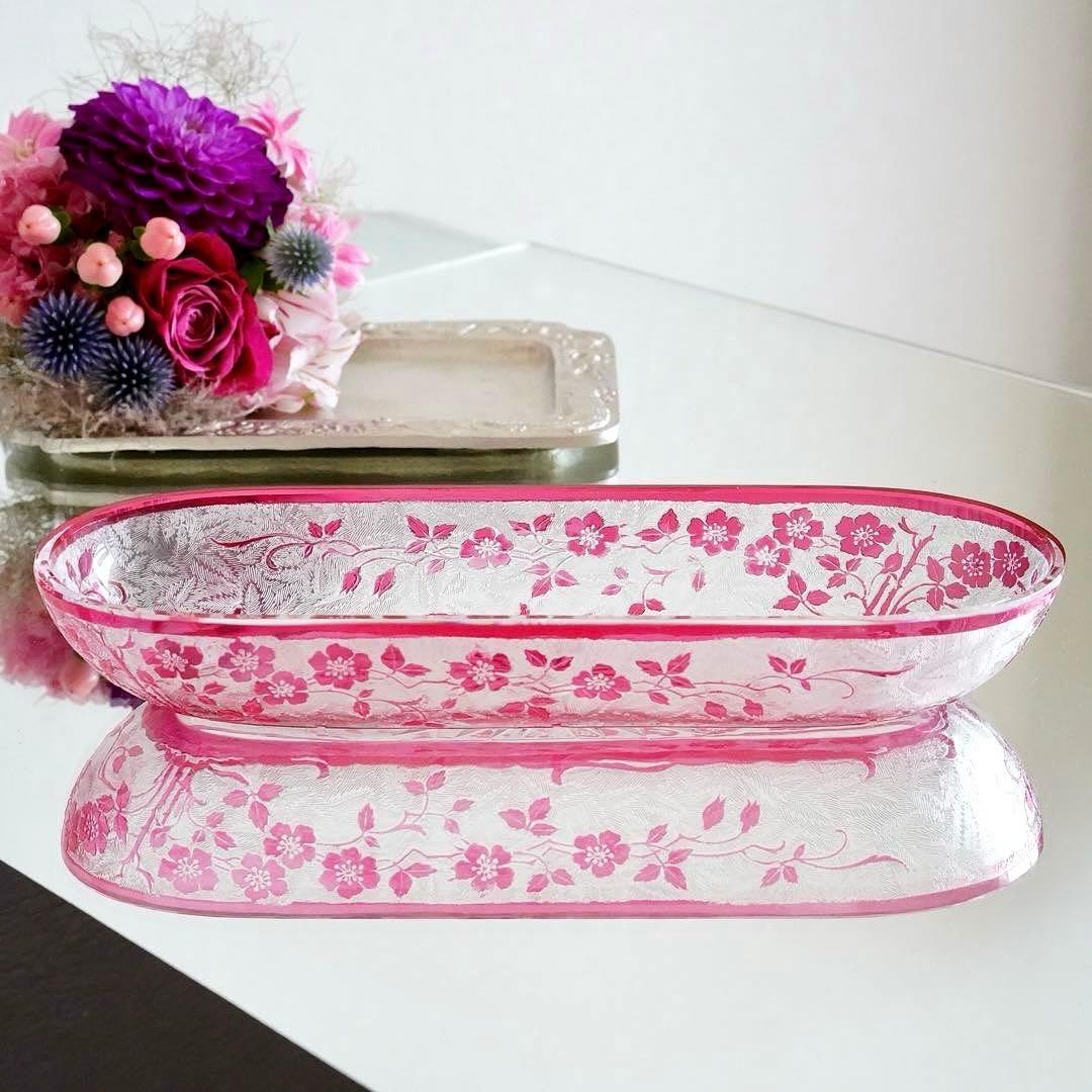 希少★美品★オールドバカラ★エグランティエ★エグランチエ 野ばら 長皿 プレート