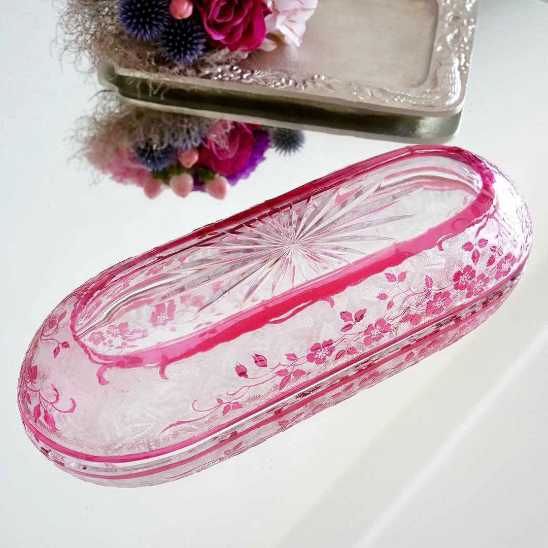 希少★美品★オールドバカラ★エグランティエ★エグランチエ 野ばら 長皿 プレート