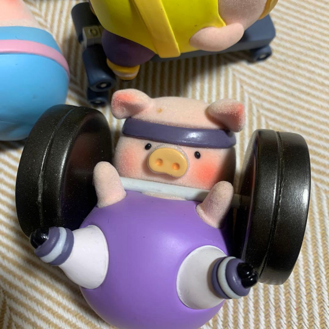 子豚 LuLuぶた フィットネス 7体 フィットネスジムシリーズコンプ
