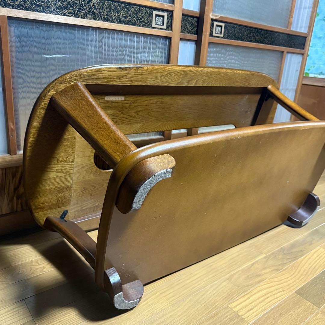 希少 ヴィンテージ 極美品 カリモク チターノ ガラス飾り センターテーブル