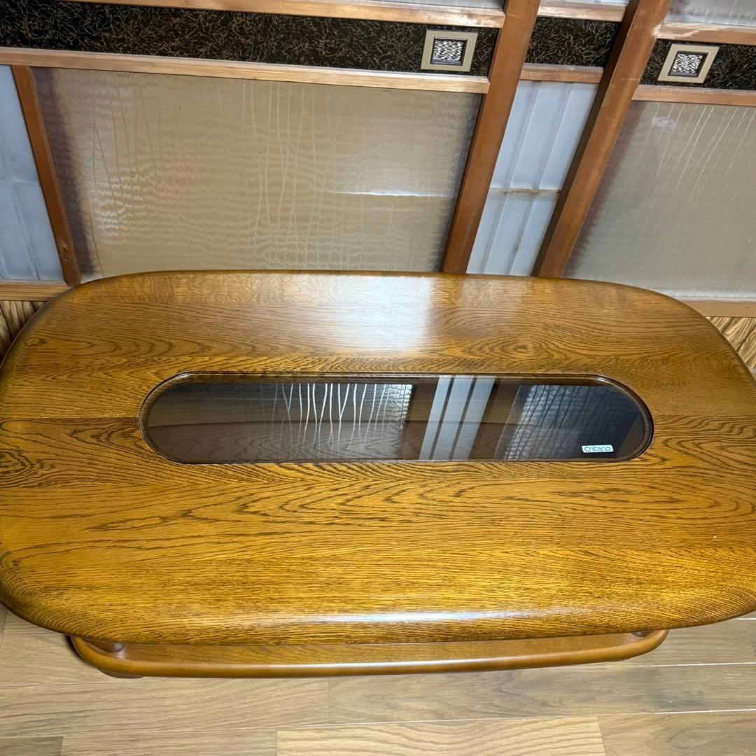 希少 ヴィンテージ 極美品 カリモク チターノ ガラス飾り センターテーブル