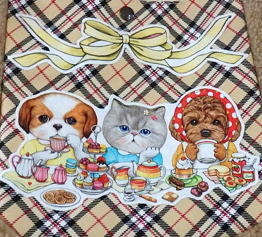 ハンドメイド　ふわふわマチのラウンドトートバッグ（FZ-25）