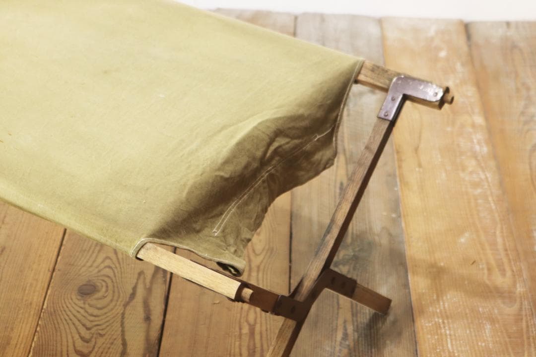 ヴィンテージ 軍用ベッド フォールディングコット ミリタリー オブジェ