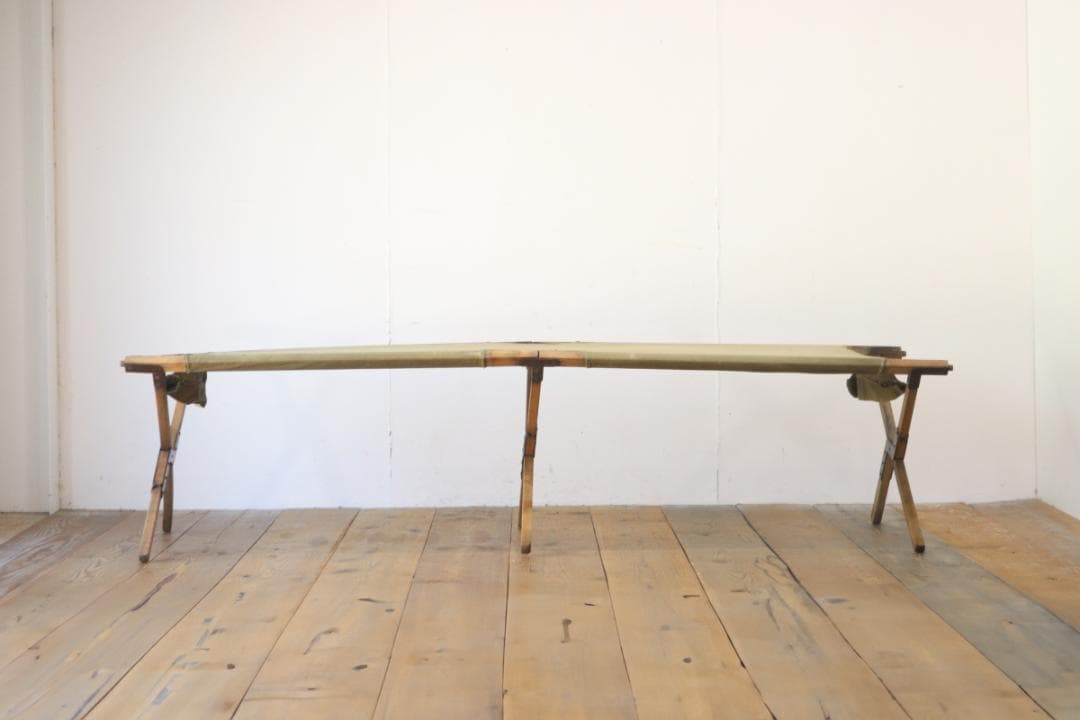 ヴィンテージ 軍用ベッド フォールディングコット ミリタリー オブジェ