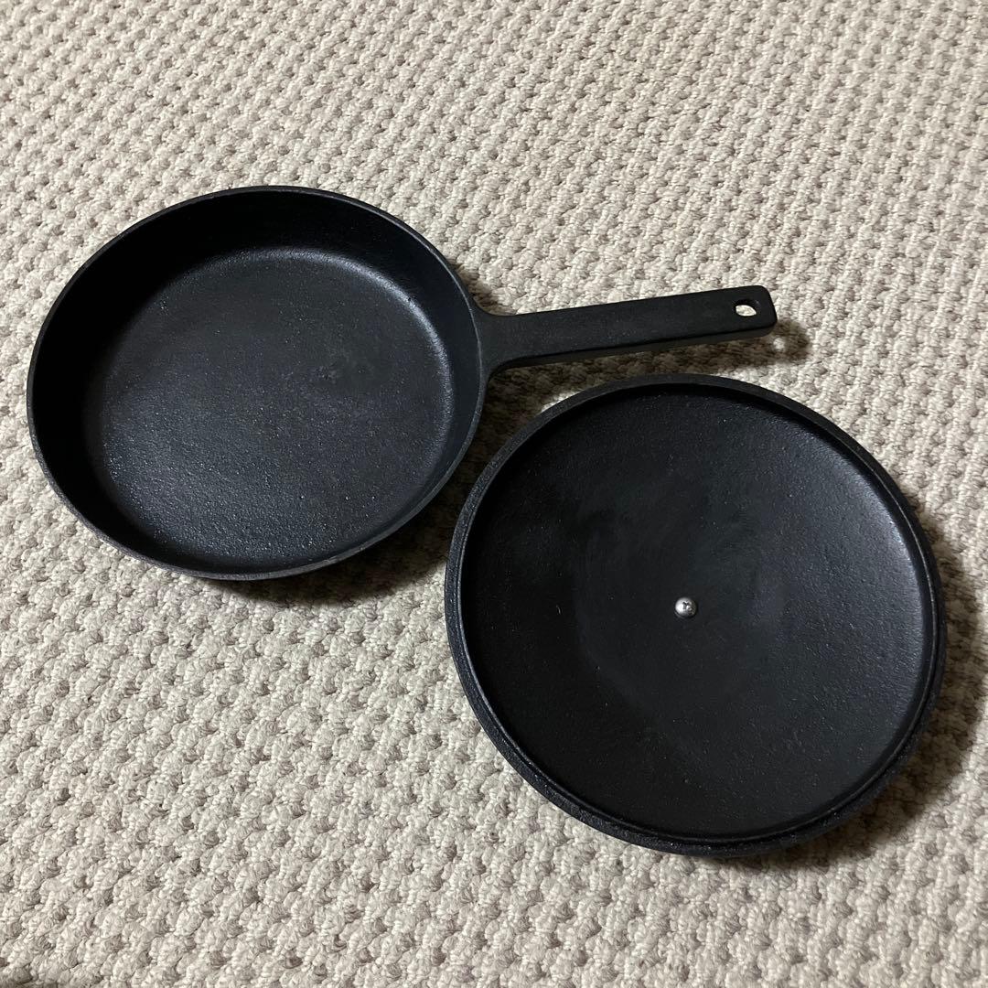 toki no niwa 20センチ　鉄フライパン　蓋付き