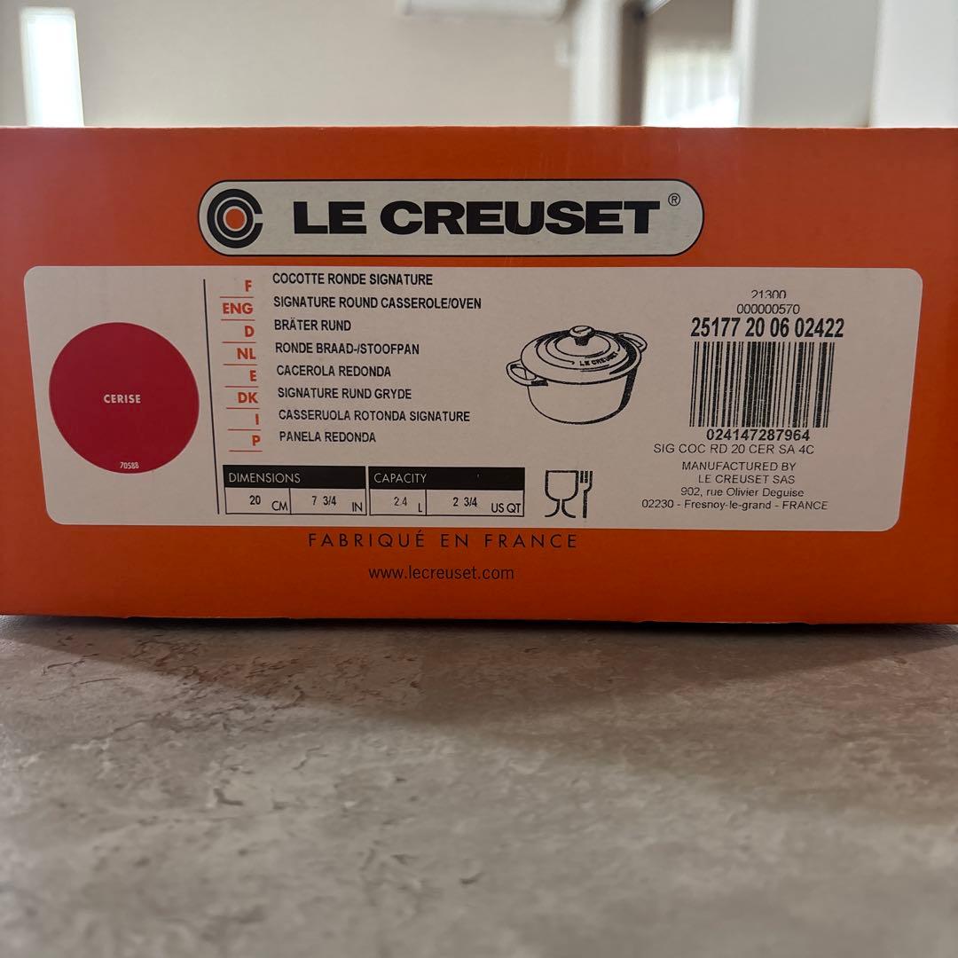 ル・クルーゼ 鍋 シグニチャー ココット・ロンド 20cm チェリーレッド