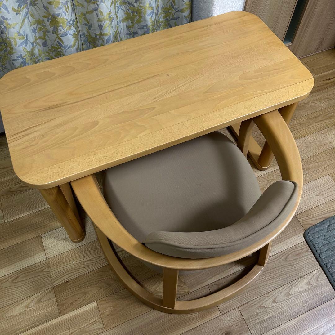 かに座PLUS パーソナルテーブル＆チェア　ロータイプ　　デスク　MUGEN工房