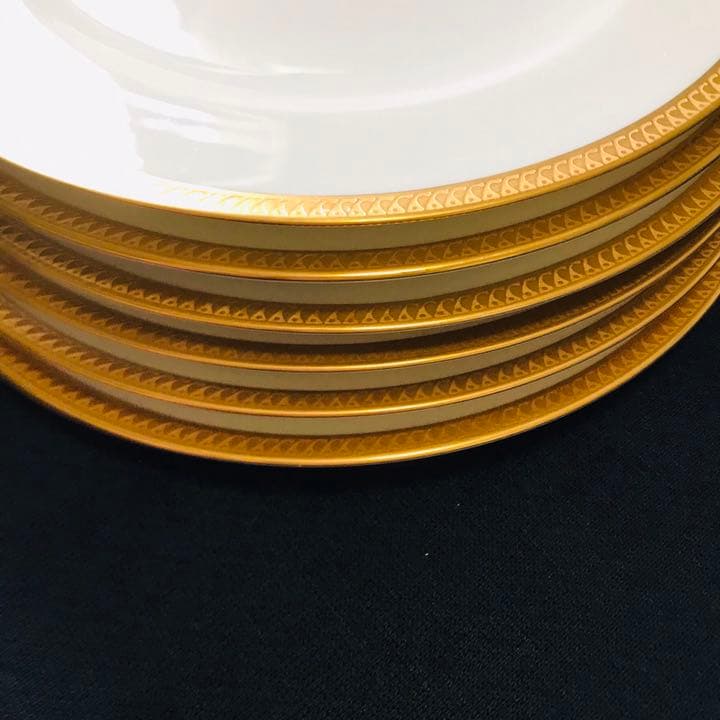 大倉陶園 片葉金蝕 プレート6枚セット