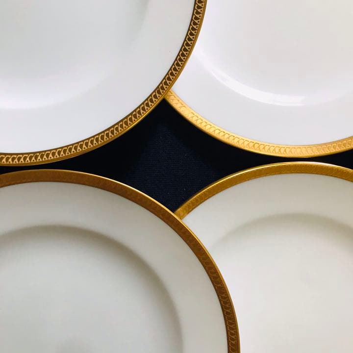 大倉陶園 片葉金蝕 プレート6枚セット