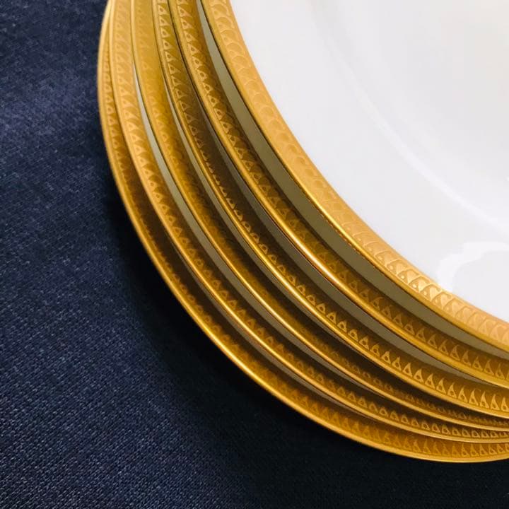 大倉陶園 片葉金蝕 プレート6枚セット