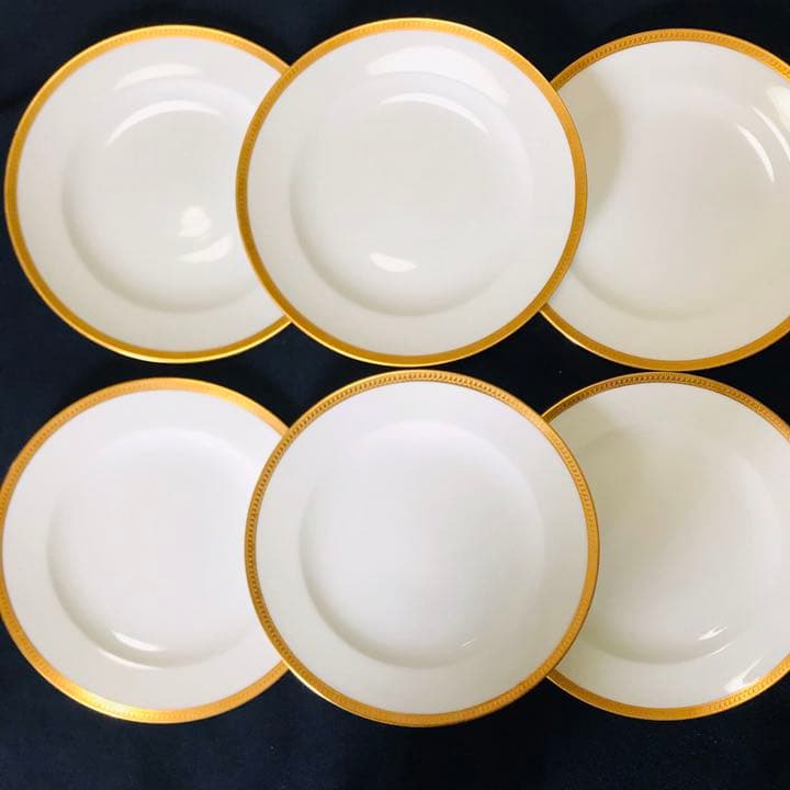 大倉陶園 片葉金蝕 プレート6枚セット