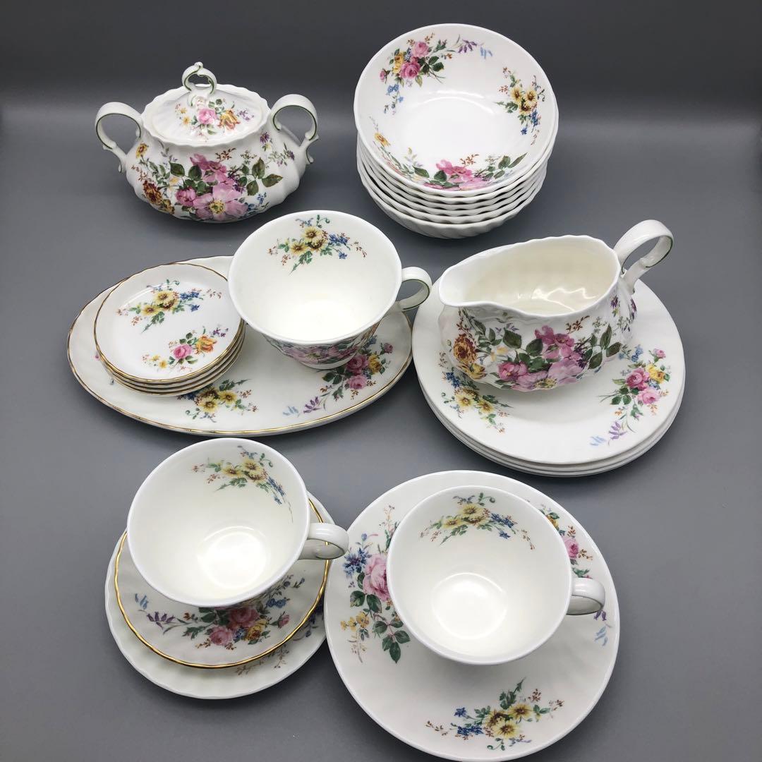ロイヤルドルトンARCADIAアルカディア花柄アフタヌーンティー23点セット