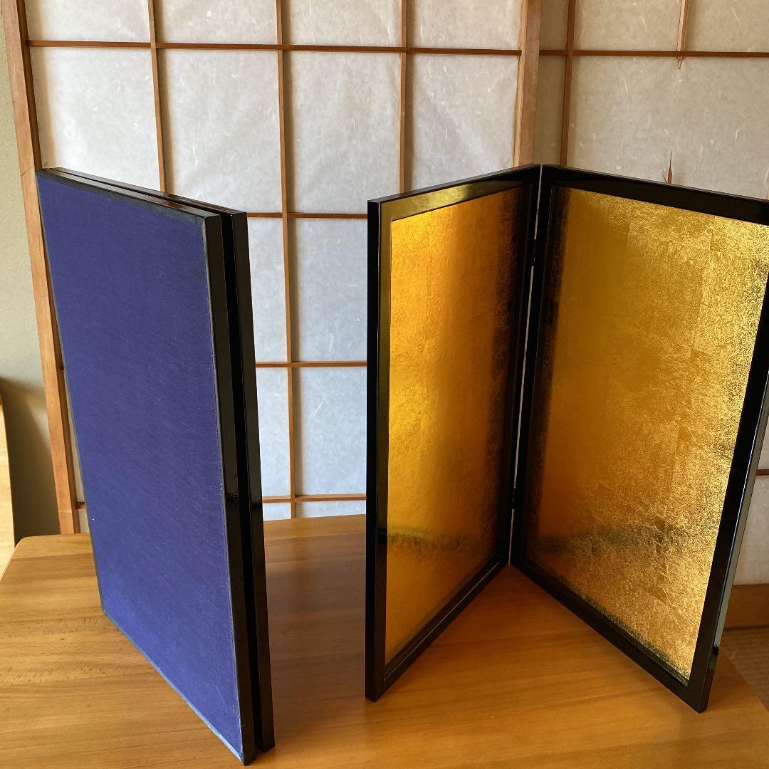 五月人形の兜の二双金屏風