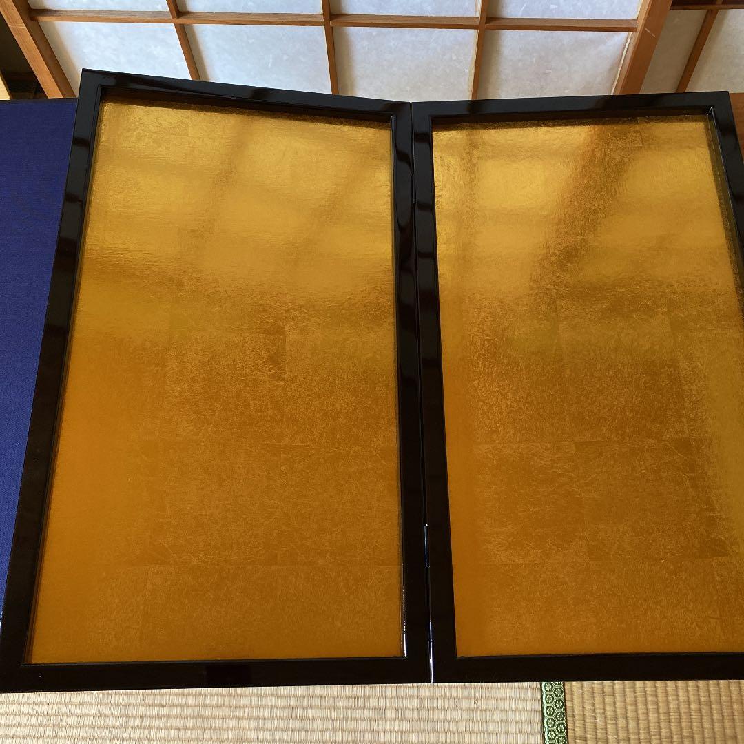 五月人形の兜の二双金屏風