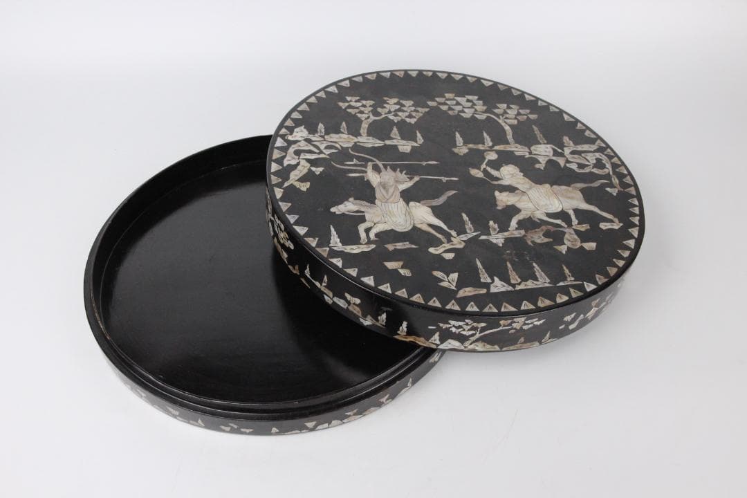 李朝 古朝鮮 朝鮮美術 李朝 螺鈿細工 嵌木造 蓋物 蓋物 EY11-11 - メルカリ