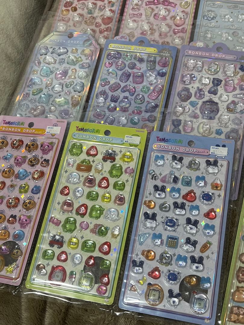 ボンボンドロップ コットンパフィ タイルシール おはじきシール まとめ売り 正規