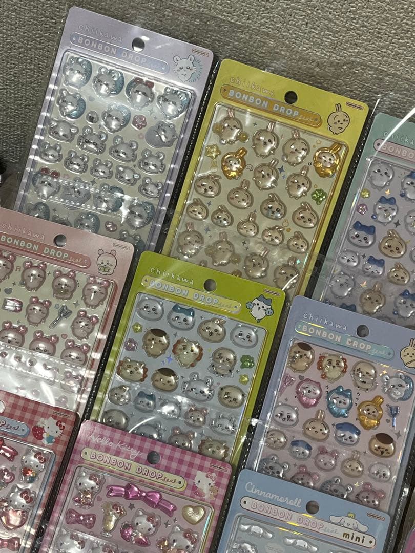 ボンボンドロップ コットンパフィ タイルシール おはじきシール まとめ売り 正規