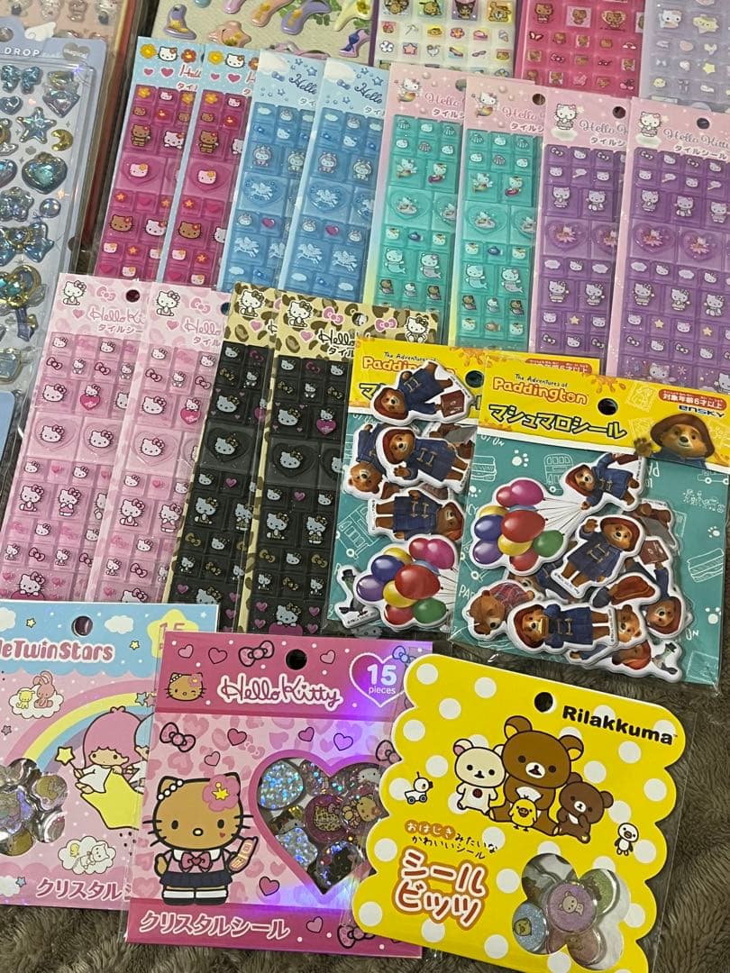 ボンボンドロップ コットンパフィ タイルシール おはじきシール まとめ売り 正規