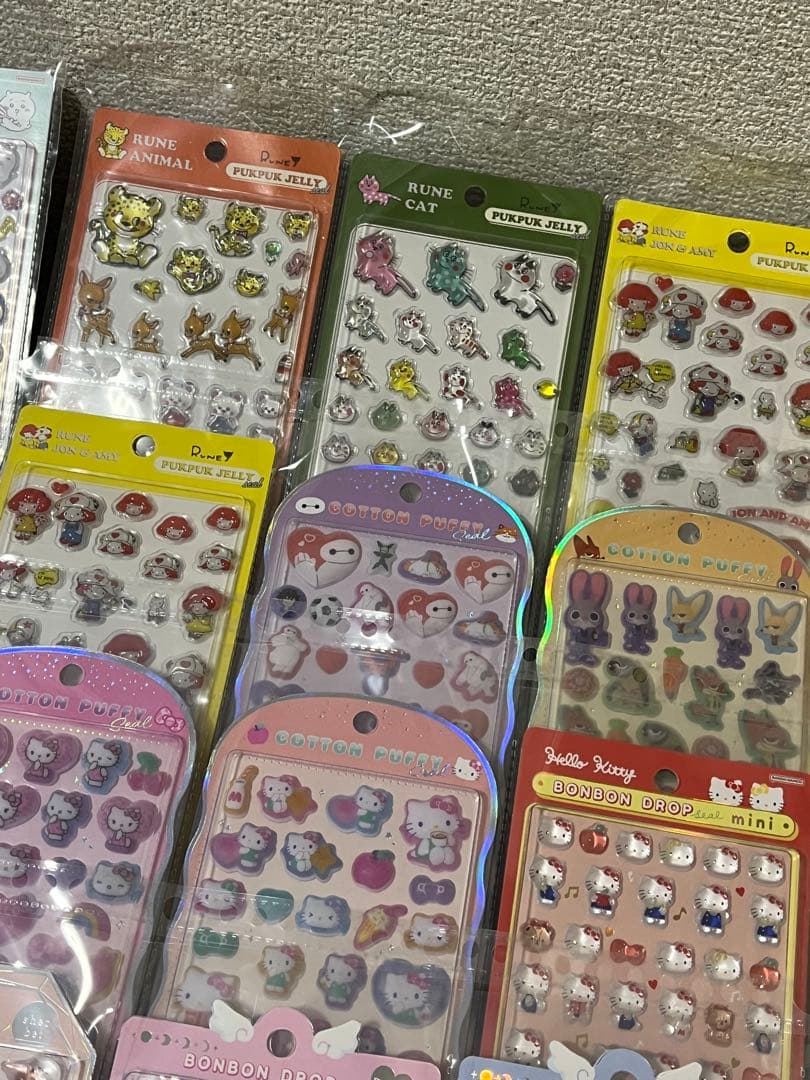 ボンボンドロップ コットンパフィ タイルシール おはじきシール まとめ売り 正規