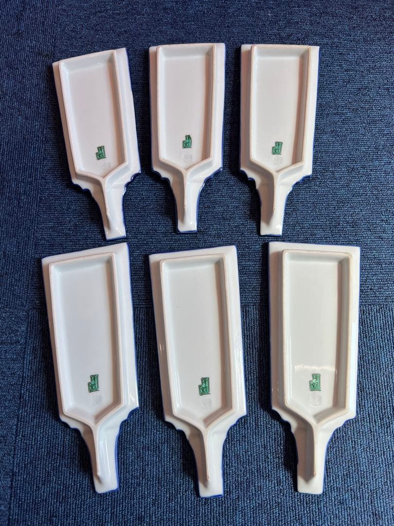 1069 　幸楽窯　有田焼　伊万里  色絵 梅にうぐいす 羽子板　6客