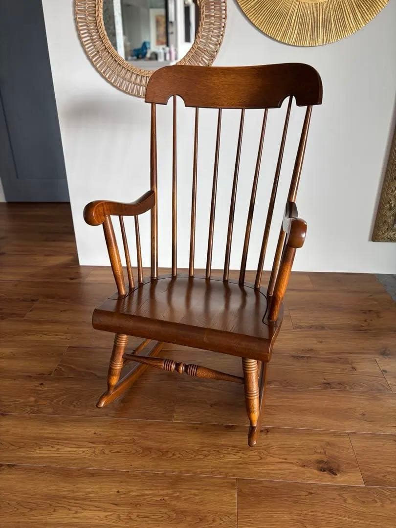 飛騨産業 キツツキマーク　木製　ロッキングチェア