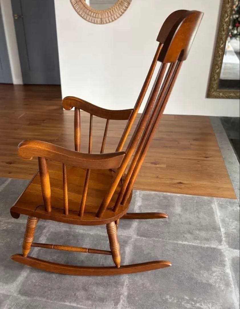 飛騨産業 キツツキマーク　木製　ロッキングチェア