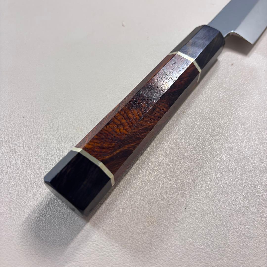 270mm 柳刃包丁 鏡面　天然木八角柄 刺身包丁 和包丁「全鋼」'.═
