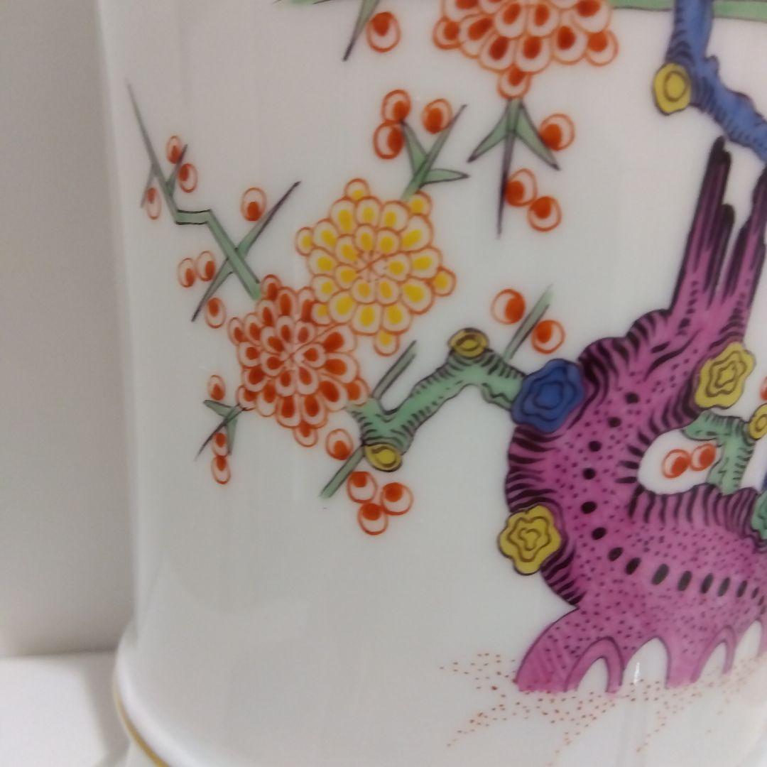 MEISSEN　マイセン シノワズリ 竹虎 花瓶 BASE