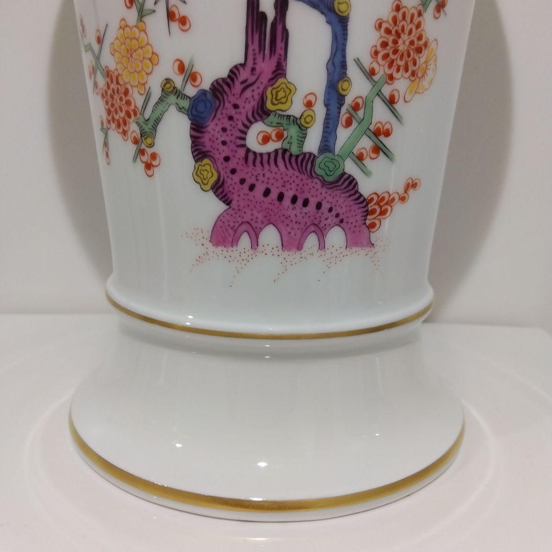 MEISSEN　マイセン シノワズリ 竹虎 花瓶 BASE